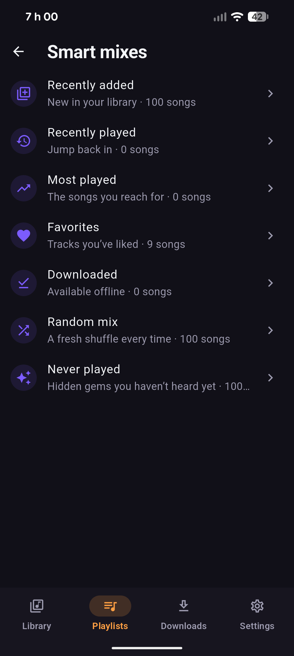 Linthra Smart mixes — automatically built collections